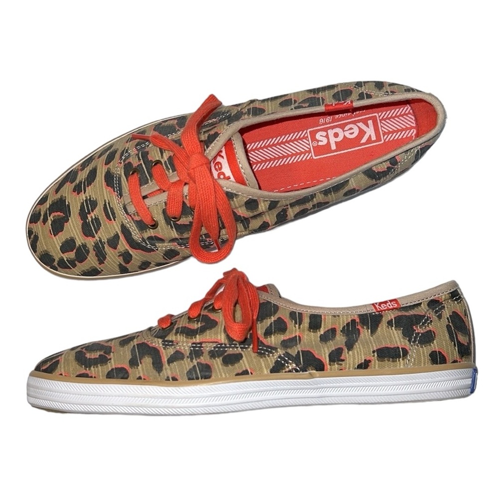 Keds Classic Canvas Leopard Print Low-Top Sneakers - Size 6.5